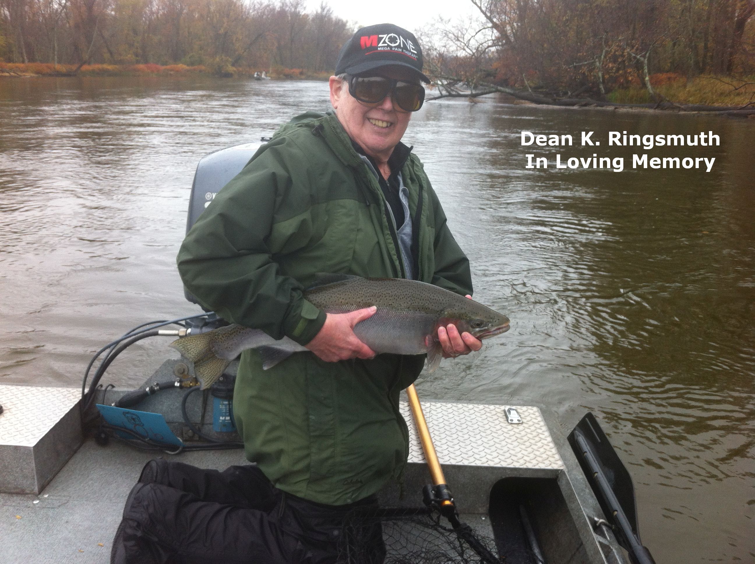 Dean loved fishing and all rivers. He helped Norm clean the river whenever he could. We miss him.